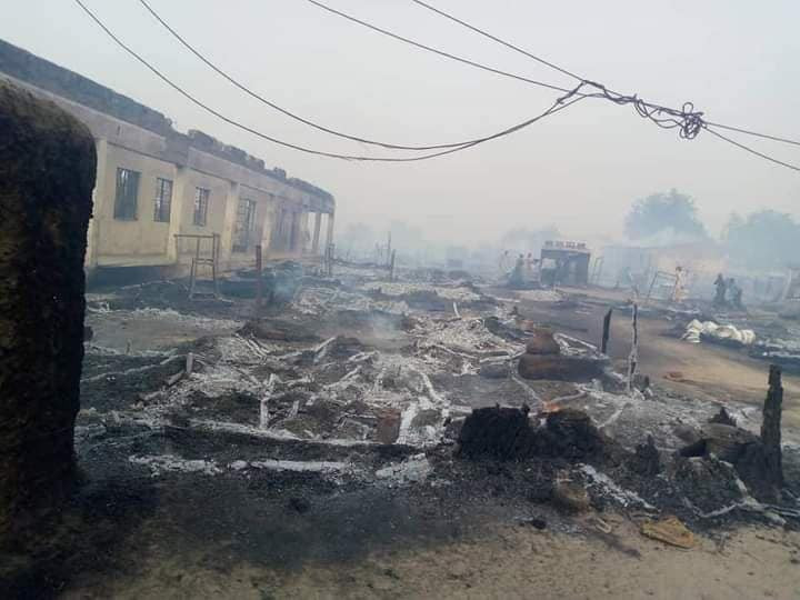 450 shelters destroyed by inferno at IDP camp in Borno