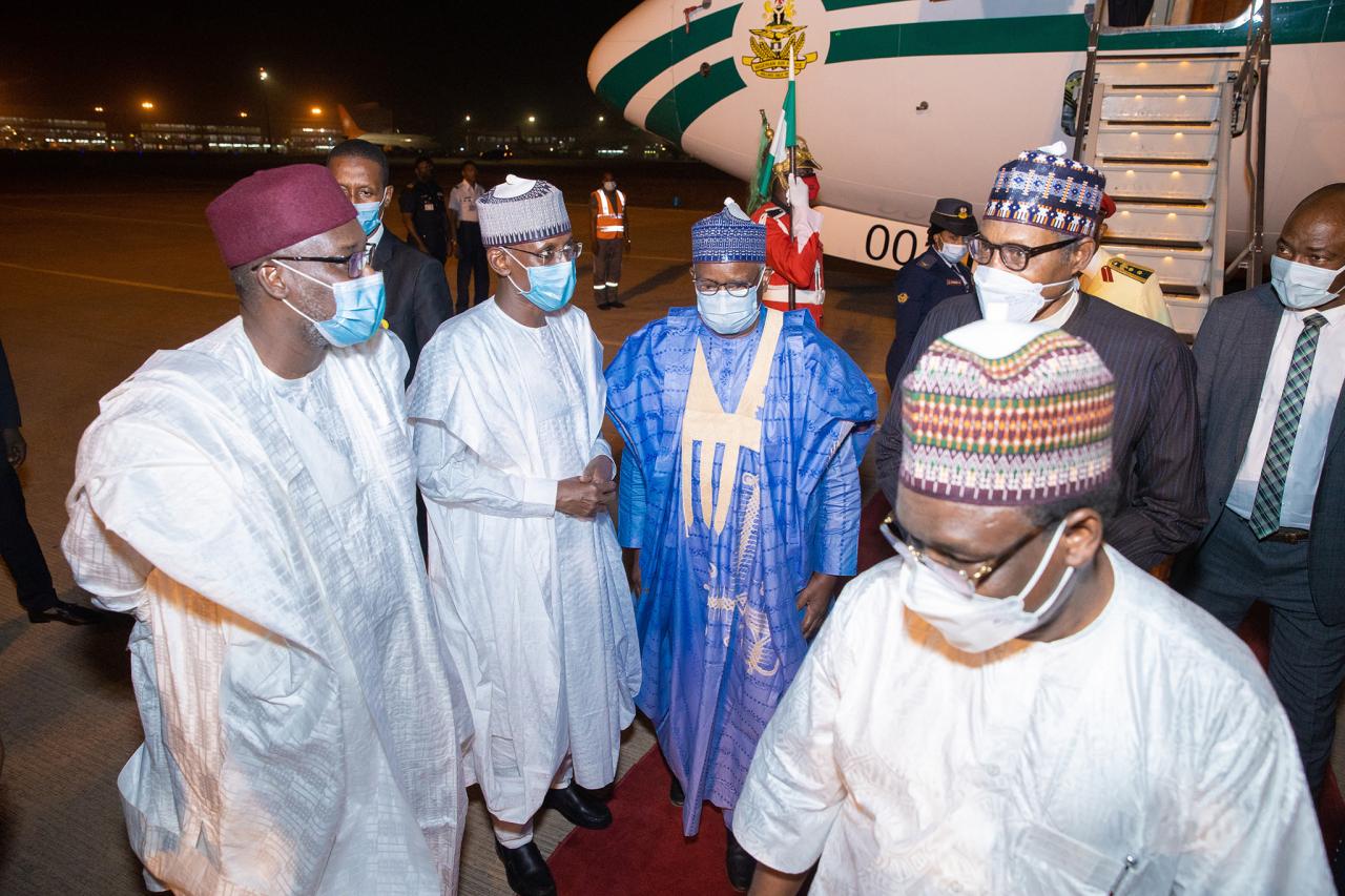 President Buhari returns to Abuja after medical check-up in London 