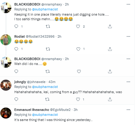 Nigerian men react after Pharmacist tweeted 