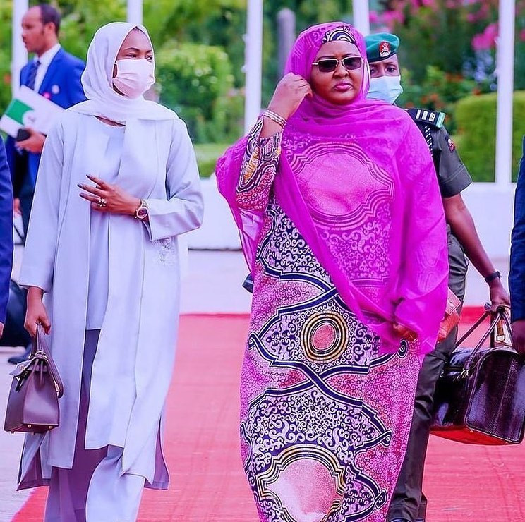 Photos of President Buhari, wife and daughters heading to Equatorial Guinea 