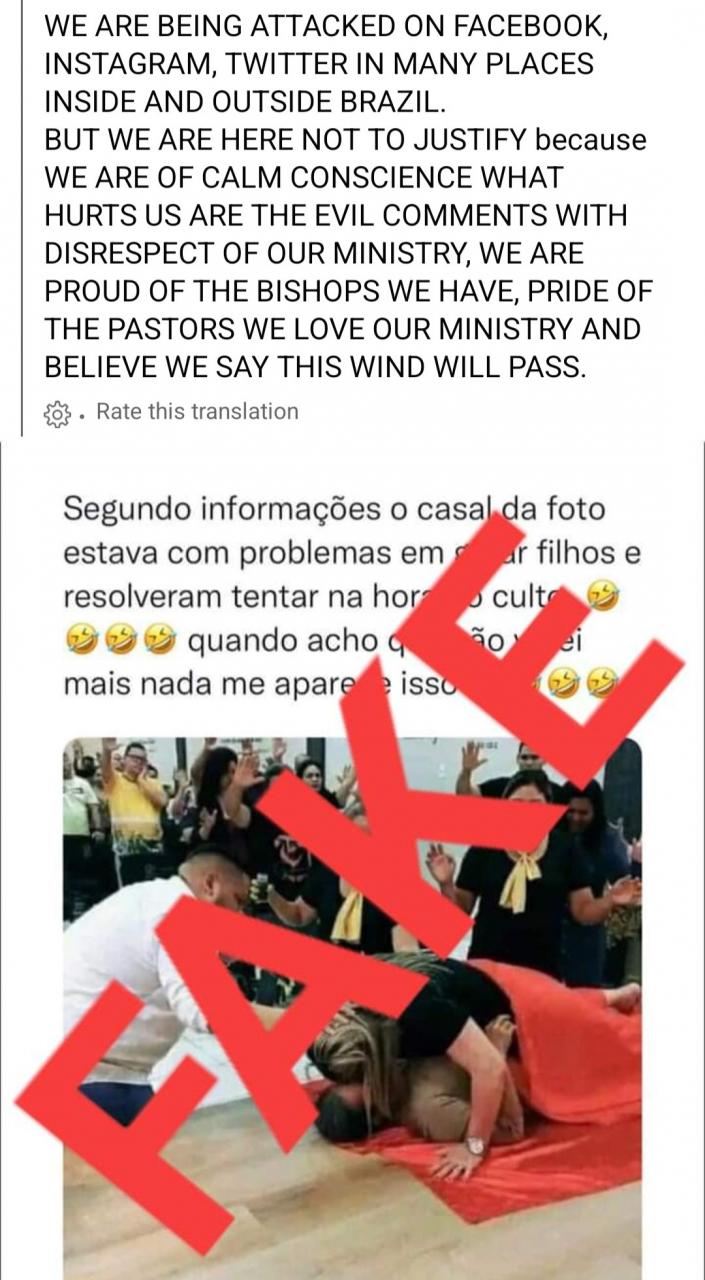 Church reacts to reports that their pastor made an 