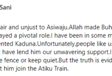 The APC is unfair and unjust to Asiwaju. Allah made Buhari president but Asiwaju played a pivotal role - Senator Shehu Sani