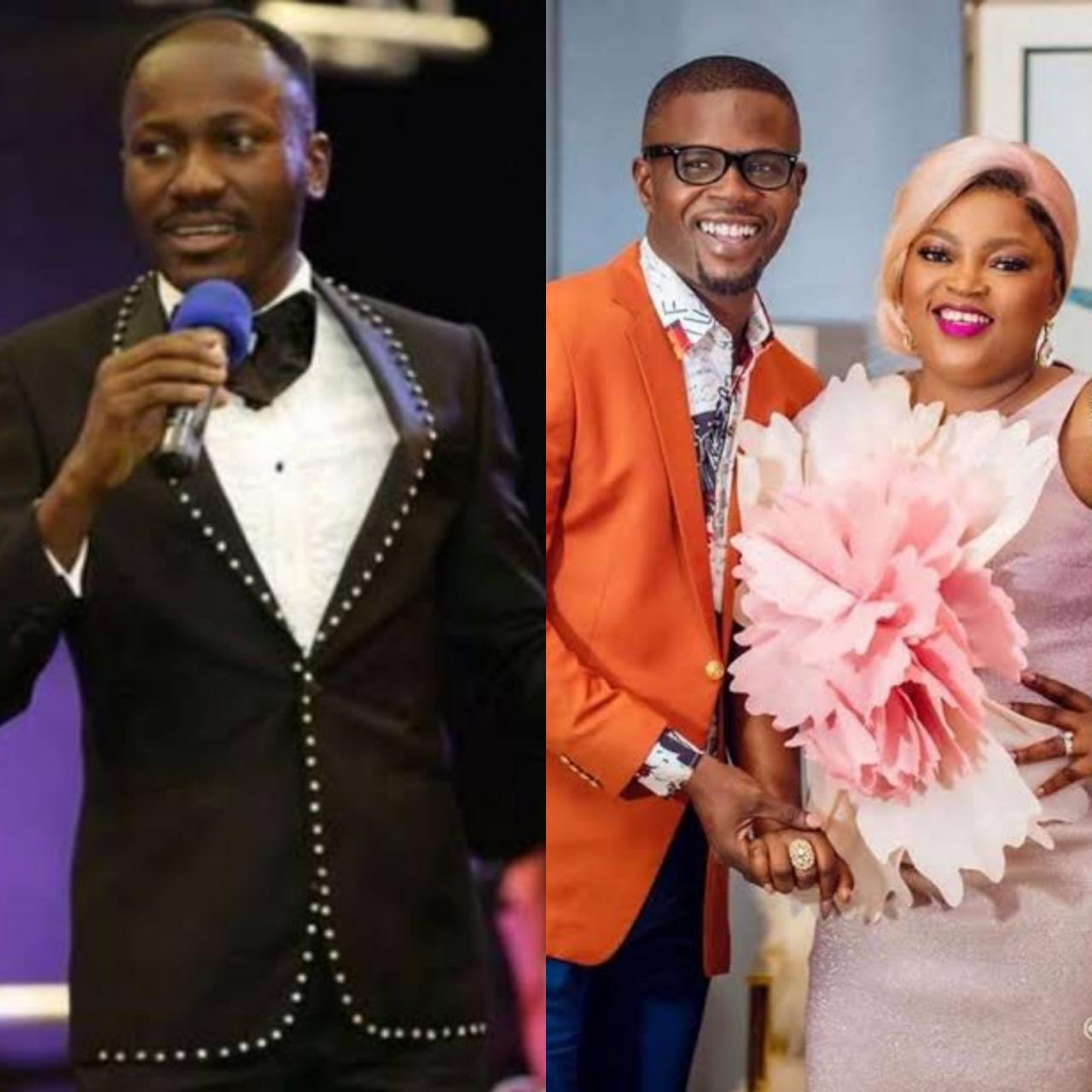 Apostle Suleman clarifies after he was accused of throwing shade at Funke Akindele and JJC Skillz with his 