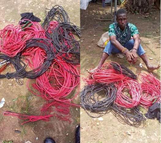 Man arrested for stealing cables in Ogun church