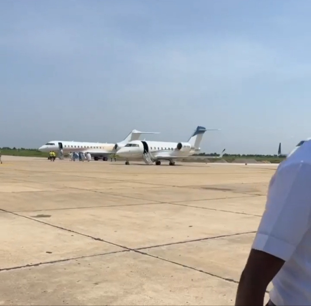 11 private jets and counting arrive Maiduguri dor wedding of Shehu, son of former Nigerian president, Late Umar Musa Yar