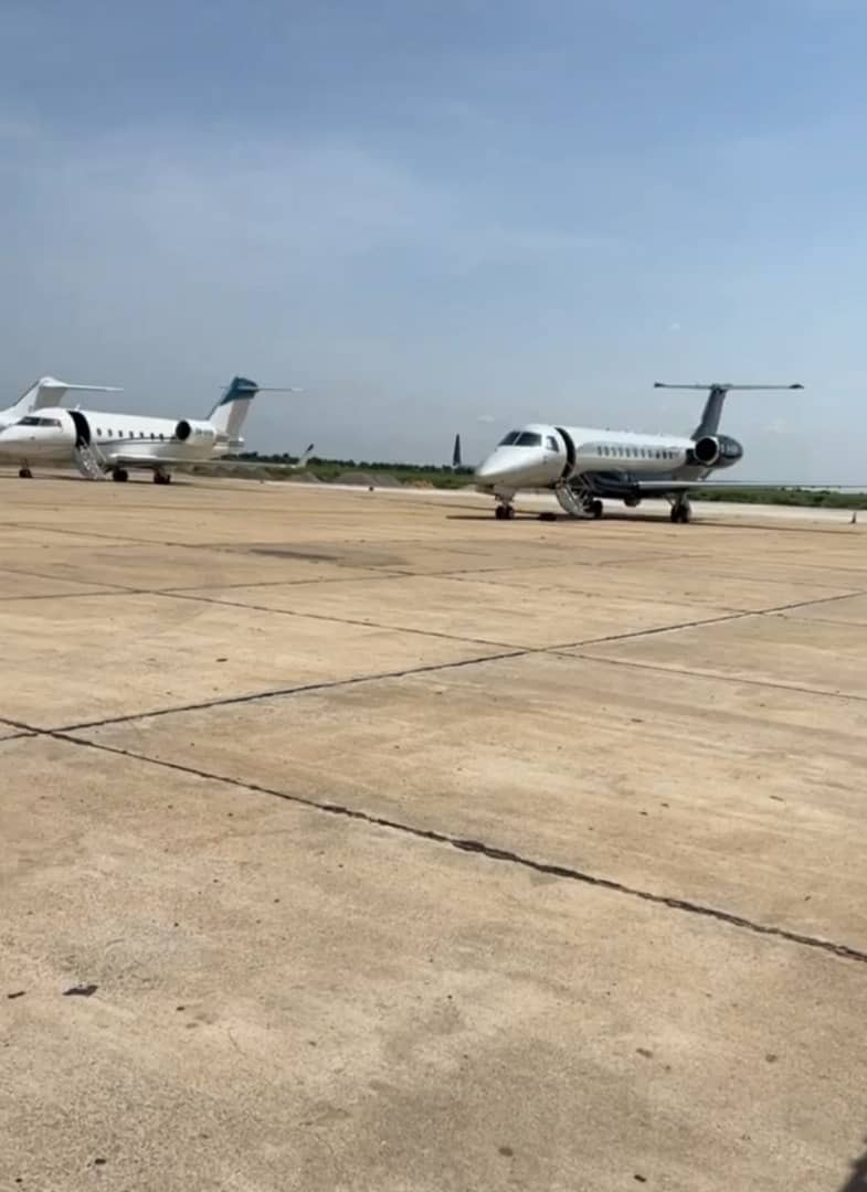 11 private jets and counting arrive Maiduguri dor wedding of Shehu, son of former Nigerian president, Late Umar Musa Yar