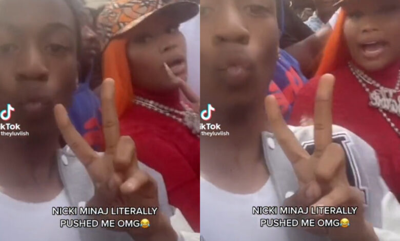 Nicki Minaj pushes a fan trying to take a selfie with her at her UK meet and greet (video)