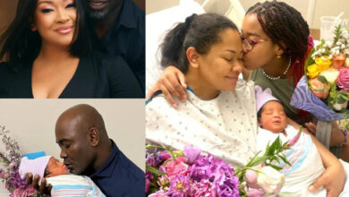 Politician Natasha Akpoti and husband, Emmanuel Uduaghan welcome baby boy (photos)