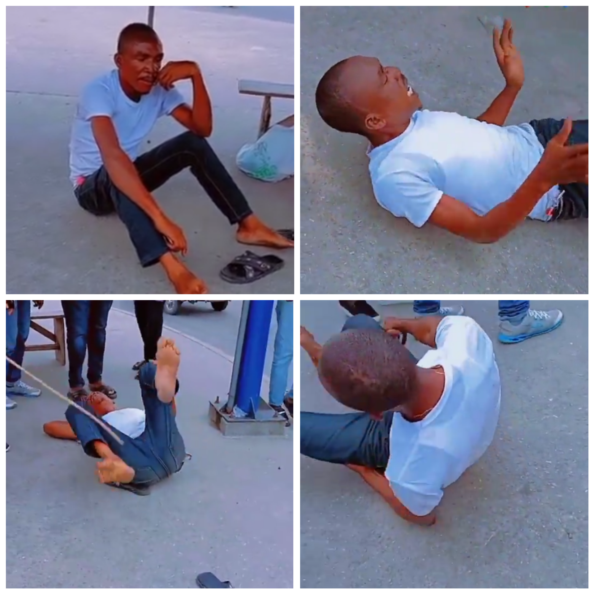 Suspected phone snatcher publicly flogged in Bayelsa (videos)