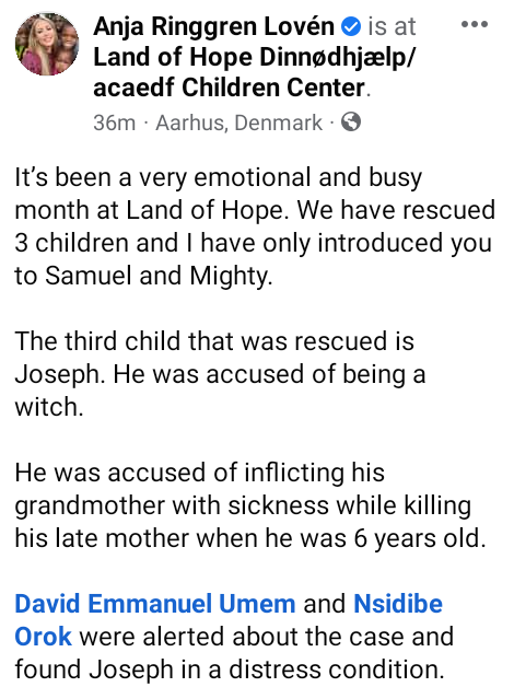 Young boy accused of being a witch, killing his mother and inflicting grandmother with sickness in Akwa Ibom 