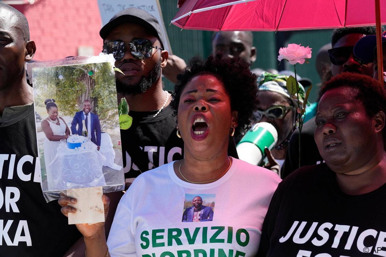 Alika Ogorchukwu: Protest marches held in Italy to demand justice for Nigerian man beaten to death (photos) 
