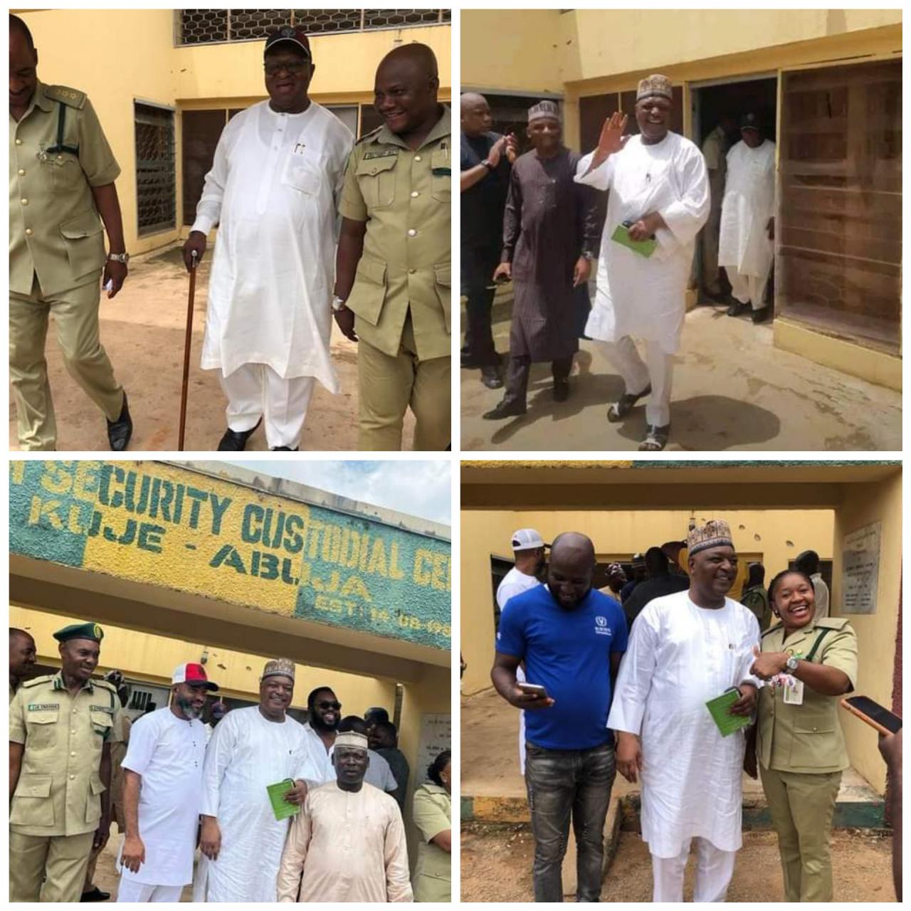 Former Governors Dariye and Nyame released from prison (photos) 