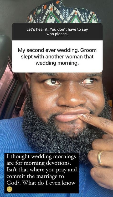 Groom had threesome on his wedding day and the ladies later came to the ceremony  - Nigerian photographer reveals 