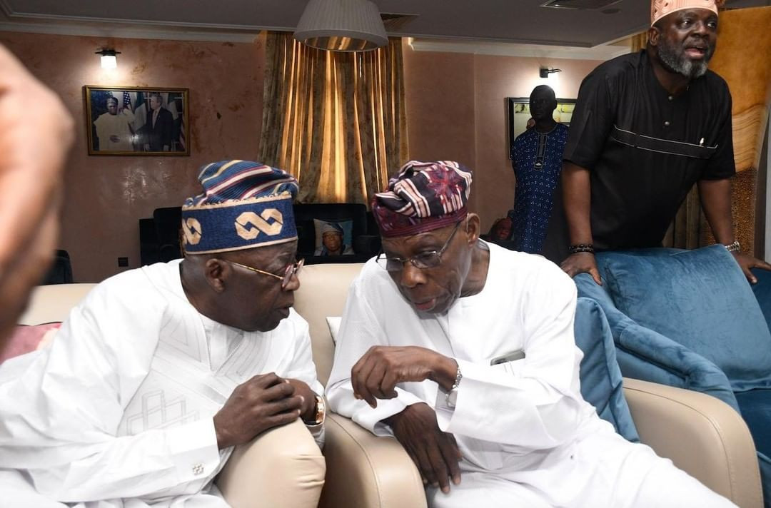 2023: Tinubu visits Obasanjo in Ogun (photos)