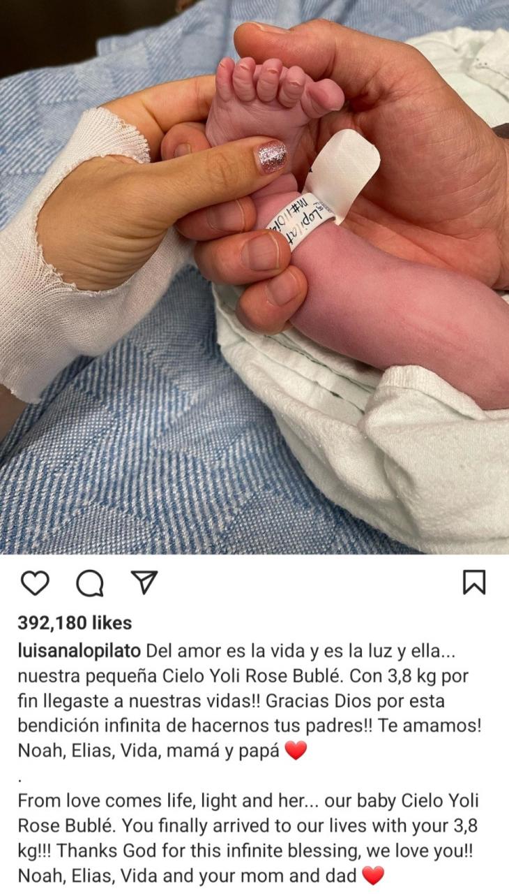 Michael Bubl? and wife welcome baby girl