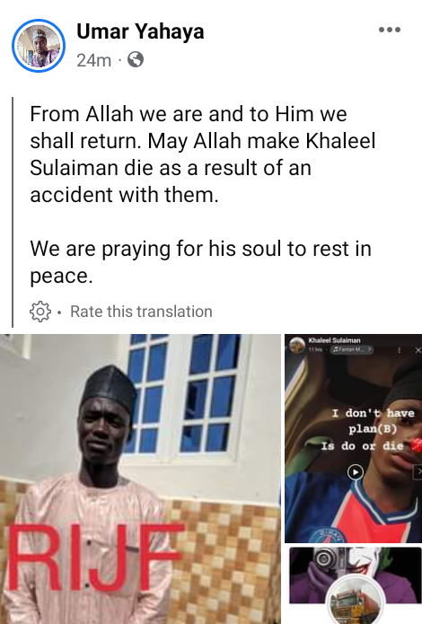 Young Nigerian man dies in motor accident hours after writing 