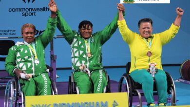 Folashade Oluwafemiayo breaks world record in Women?s Powerlifting to clinch Gold
