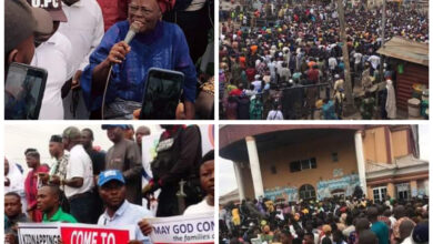 Insecurity: Massive protest rocks Ogbomoso over kidnapping and murder of LAUTECH student, hotelier
