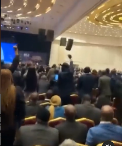Peter Obi receives a rousing welcome while being ushered into ongoing NBA conference in Lagos (video)