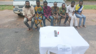 Suspected armed robbers apprehended in Oyo (photo)