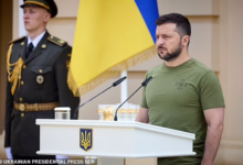 Ukraine President Volodymyr Zelensky calls on the West to ban all Russians from travelling to their countries