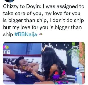 "The Love I Have For You Is Bigger Than Any Ship"- Chizzy Kneels To Profess Love To Doyin (VIDEO)