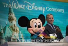 Mickey Mouse and chief executive officer and chairman of The Walt Disney Company Bob Iger